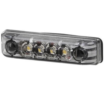 Poziție față cu catadioptru HELLA 2PG 357 010-121, LED, 16 x 65 mm, 0.4 W, 12/24 V, transparent